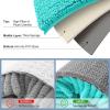 image:imageSmiry Chenille Bathroom Rugs 30x20 and UShaped Toilet Bath Rugs 24x24 Extra Soft and Absorbent Shaggy Bath Mat Machine Washable NonSlip Plush Carpet Turquoise