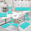 image:imageSmiry Chenille Bathroom Rugs 30x20 and UShaped Toilet Bath Rugs 24x24 Extra Soft and Absorbent Shaggy Bath Mat Machine Washable NonSlip Plush Carpet Turquoise