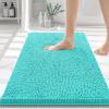 image:imageSmiry Chenille Bathroom Rugs 30x20 and UShaped Toilet Bath Rugs 24x24 Extra Soft and Absorbent Shaggy Bath Mat Machine Washable NonSlip Plush Carpet Turquoise