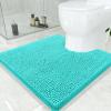 image:imageSmiry Chenille Bathroom Rugs 30x20 and UShaped Toilet Bath Rugs 24x24 Extra Soft and Absorbent Shaggy Bath Mat Machine Washable NonSlip Plush Carpet Turquoise