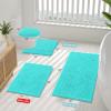 image:imageSmiry Chenille Bathroom Rugs 30x20 and UShaped Toilet Bath Rugs 24x24 Extra Soft and Absorbent Shaggy Bath Mat Machine Washable NonSlip Plush Carpet Turquoise