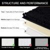 image:imageSmiry Chenille Bathroom Rugs 47x17 and UShaped Toilet Bath Rugs 24x20 Extra Soft and Absorbent Shaggy Bath Mat Machine Washable NonSlip Plush Carpet Black