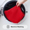 image:imageSmiry Christmas Luxury Chenille Toilet Rugs UShaped 24x20 and Holly Patterns Tablecloth 60x84 Inch Red