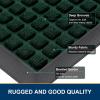 image:imageSmiry Front Door Mat Outside Entrance Black Green 295 x 17 and Luxury Chenille Bathroom Rugs Green 30 x 20 2 Item Bundle