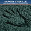 image:imageSmiry Front Door Mat Outside Entrance Black Green 295 x 17 and Luxury Chenille Bathroom Rugs Green 30 x 20 2 Item Bundle