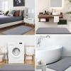 image:imageSmiry Memory Foam Bath Mat Set 24x16 36 x 24 Super Soft Absorbent Bathroom Rugs Non Slip Bath Rug Runner for Bathroom Floors Grey