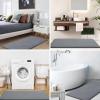 image:imageSmiry Memory Foam Bath Mat Set 24x16 and 30x20 Dark Grey Super Soft Absorbent Bathroom Rugs Non Slip Bath Rug Runner for Shower Bathroom Floors