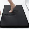 image:imageSmiry Memory Foam Bath Mat Set 30x20 47x24 Super Soft Absorbent Bathroom Rugs Non Slip Bath Rug Runner for Bathroom Floors Black
