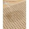 image:imageSmiry Waffle Bath Mat 30x20 Extra Soft Absorbent Bathroom Rugs Non Slip Rubber Backing Machine Washable Quick Dry Bath Rugs for Bathroom Floor Tub Shower Home Decor Accessories BrownBrown