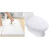 image:imageSmiry Bathroom Rugs 24x16 and Toilet Lid Cover 175x15 Soft and Absorbent Shaggy Bath Mat Machine Washable NonSlip Plush Carpet Runner for Tub Shower and Floor Home DecorWhite