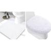 image:imageSmiry Bathroom Rugs UShaped 24x20 and Toilet Lid Cover 175x15 Soft and Absorbent Shaggy Bath Mat Machine Washable NonSlip Plush Carpet Runner for Tub Shower and Floor Home DecorWhite