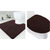 image:imageSmiry Bathroom Rugs UShaped 24x24 and Toilet Lid Cover 175x15 Soft and Absorbent Shaggy Bath Mat Machine Washable NonSlip Plush Carpet Runner for Tub Shower and Floor Home DecorBrown