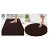 image:imageSmiry Chenille Bathroom Rugs 30x20 and Round 30x30 Extra Soft and Absorbent Shaggy Bath Mat Machine Washable NonSlip Plush Carpet Brown