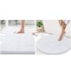 image:imageSmiry Chenille Bathroom Rugs 30x20 and Round 30x30 Extra Soft and Absorbent Shaggy Bath Mat Machine Washable NonSlip Plush Carpet White