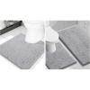 image:imageSmiry Chenille Bathroom Rugs 30x20 and UShaped Toilet Bath Rugs 20x2024x20 Extra Soft and Absorbent Shaggy Bath Mat Machine Washable NonSlip Plush Carpet Grey