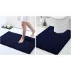 image:imageSmiry Chenille Bathroom Rugs 30x20 and UShaped Toilet Bath Rugs 24x20 Extra Soft and Absorbent Shaggy Bath Mat Machine Washable NonSlip Plush Carpet Navy Blue