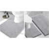 image:imageSmiry Chenille Bathroom Rugs 30x20 and UShaped Toilet Bath Rugs 24x2024x20 Extra Soft and Absorbent Shaggy Bath Mat Machine Washable NonSlip Plush Carpet Grey