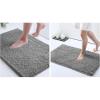 image:imageSmiry Chenille Bathroom Rugs 30x2024x16 Extra Soft and Absorbent Shaggy Bath Mat Machine Washable NonSlip Plush Carpet Dark Grey