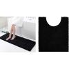 image:imageSmiry Chenille Bathroom Rugs 47x17 and UShaped Toilet Bath Rugs 24x20 Extra Soft and Absorbent Shaggy Bath Mat Machine Washable NonSlip Plush Carpet Black