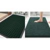image:imageSmiry Front Door Mat Outside Entrance Black Green 295 x 17 and Luxury Chenille Bathroom Rugs Green 30 x 20 2 Item Bundle