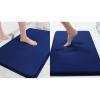 image:imageSmiry Memory Foam Bath Mat Set 24x16 and 30x20 Navy Blue Super Soft Absorbent Bathroom Rugs Non Slip Bath Rug Runner for Shower Bathroom Floors
