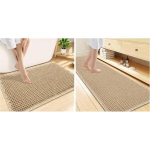 image:imageSmiry Bathroom Rugs Set 2 Piece72x24 Plus 30x20 Extra Soft Absorbent Bath Mats Non Slip Machine Washable Quick Dry Bath Rugs for Bathroom Floor Tub Shower Brown