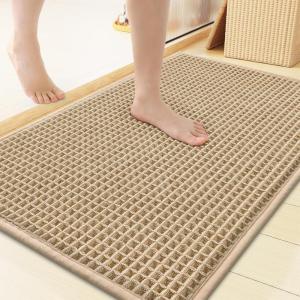 image:imageSmiry Waffle Bath Mat 30x20 Extra Soft Absorbent Bathroom Rugs Non Slip Rubber Backing Machine Washable Quick Dry Bath Rugs for Bathroom Floor Tub Shower Home Decor Accessories BrownBrown