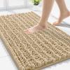 image:imageSmiry Bathroom Rugs 30x20 and Toilet Lid Cover 175x15 Soft and Absorbent Bath Mat Machine Washable NonSlip Plush Carpet Runner for Tub Shower and Floor Home DecorBeige