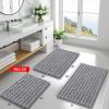 image:imageSmiry Bathroom Rugs 30x2047X24 Extra Soft Absorbent Shaggy Chenille Bath Mats Machine Washable Dry Quickly NonSlip Plush for Tub Shower and Floor Home Decor Accessories Grey