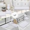 image:imageSmiry Bathroom Rugs U Shaped 24x20 and Toilet Lid Cover 175x15 Soft and Absorbent Bath Mat Machine Washable NonSlip Plush Carpet Runner for Tub Shower and Floor Home DecorWhite