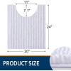 image:imageSmiry Bathroom Rugs U Shaped 24x20 and Toilet Lid Cover 175x15 Soft and Absorbent Bath Mat Machine Washable NonSlip Plush Carpet Runner for Tub Shower and Floor Home DecorWhite