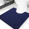 image:imageSmiry Toilet Rugs UShape 20x20 and Toilet Lid Cover 175x15 Soft and Absorbent Bath Mat Machine Washable NonSlip Plush Carpet Runner for Tub Shower and Floor Home Decor Navy Blue