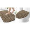 image:imageSmiry Bathroom Rugs 30x20 and Toilet Lid Cover 175x15 Soft and Absorbent Bath Mat Machine Washable NonSlip Plush Carpet Runner for Tub Shower and Floor Home DecorCamel