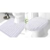 image:imageSmiry Bathroom Rugs U Shaped 24x20 and Toilet Lid Cover 175x15 Soft and Absorbent Bath Mat Machine Washable NonSlip Plush Carpet Runner for Tub Shower and Floor Home DecorWhite