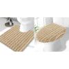 image:imageSmiry Bathroom Rugs U Shaped 24x20 and Toilet Lid Cover 175x15 Soft and Absorbent Bath Mat Machine Washable NonSlip Plush Carpet Runner for Tub Shower and Floor Home DecorBeige