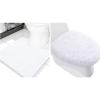 image:imageSmiry Bathroom Rugs and Toilet Lid CoverMachine Wash Dry Non Slip Absorbent Shaggy Bath Rug for Bath Room Shower and Tub UShaped 20 x 20175 x 15 White