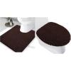 image:imageSmiry Toilet Rugs UShaped 24x20 and Toilet Lid Cover 175x15 Soft and Absorbent Shaggy Bath Mat Machine Washable NonSlip Plush Carpet Runner for Tub Shower and Floor Home DecorBrown