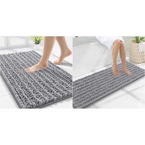image:imageSmiry Bathroom Rugs 30x2047X17 Extra Soft Absorbent Shaggy Chenille Bath Mats Machine Washable Dry Quickly NonSlip Plush for Tub Shower and Floor Home Decor Accessories Grey