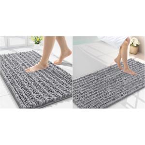 image:imageSmiry Bathroom Rugs 30x2047X24 Extra Soft Absorbent Shaggy Chenille Bath Mats Machine Washable Dry Quickly NonSlip Plush for Tub Shower and Floor Home Decor Accessories Grey