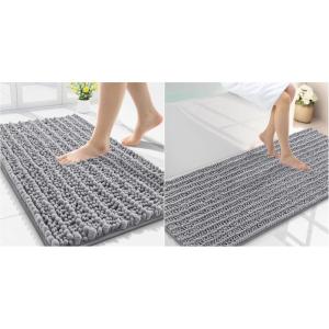 image:imageSmiry Bathroom Rugs 30x2059X24 Extra Soft Absorbent Shaggy Chenille Bath Mats Machine Washable Dry Quickly NonSlip Plush for Tub Shower and Floor Home Decor Accessories Grey