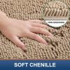 image:imageSmiry Bathroom Mats and UShaped Toilet Rug Set Machine Wash Dry Non Slip Absorbent Shaggy Bath Rug for Bath Room Shower and Tub 30 x 2016 x 24 U Shaped 20 x 20 Beige