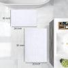 image:imageSmiry Bathroom Mats and UShaped Toilet Rug Set Machine Wash Dry Non Slip Absorbent Shaggy Bath Rug for Bath Room Shower and Tub 30 x 2016 x 24 U Shaped 20 x 24 White