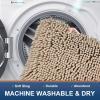 image:imageSmiry Bathroom Mats and UShaped Toilet Rug Set Machine Wash Dry Non Slip Absorbent Shaggy Bath Rug for Bath Room Shower and Tub 30 x 2016 x 24 U Shaped 20 x 20 Beige
