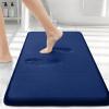 image:imageSmiry Bathroom Rugs 24x16 and Toilet Lid Cover 175x15 Soft and Absorbent Bath Mat Machine Washable NonSlip Plush Carpet Runner for Tub Shower and Floor Home Decor Navy Blue