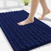 image:imageSmiry Bathroom Rugs 30X2030X20 Extra Soft Absorbent Shaggy Chenille Bath Mats Machine Washable Dry Quickly NonSlip Plush for Tub Shower and Floor Home Decor Accessories Navy Blue