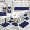 image:imageSmiry Bathroom Rugs 30X2030X20 Extra Soft Absorbent Shaggy Chenille Bath Mats Machine Washable Dry Quickly NonSlip Plush for Tub Shower and Floor Home Decor Accessories Navy Blue