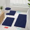 image:imageSmiry Bathroom Rugs 30X2030X20 Extra Soft Absorbent Shaggy Chenille Bath Mats Machine Washable Dry Quickly NonSlip Plush for Tub Shower and Floor Home Decor Accessories Navy Blue