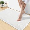 image:imageSmiry Bathroom Rugs Set 2 Piece30x20 Plus 30x18 Extra Soft Absorbent Bath Mats Non Slip Machine Washable Quick Dry Bath Rugs for Bathroom Floor Tub Shower Whtie