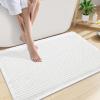 image:imageSmiry Bathroom Rugs Set 2 Piece30x20 Plus 30x18 Extra Soft Absorbent Bath Mats Non Slip Machine Washable Quick Dry Bath Rugs for Bathroom Floor Tub Shower Whtie