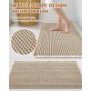 image:imageSmiry Bathroom Rugs Set 2 Piece36x24 Plus 30x20 Extra Soft Absorbent Bath Mats Non Slip Machine Washable Quick Dry Bath Rugs for Bathroom Floor Tub Shower BrownampCream
